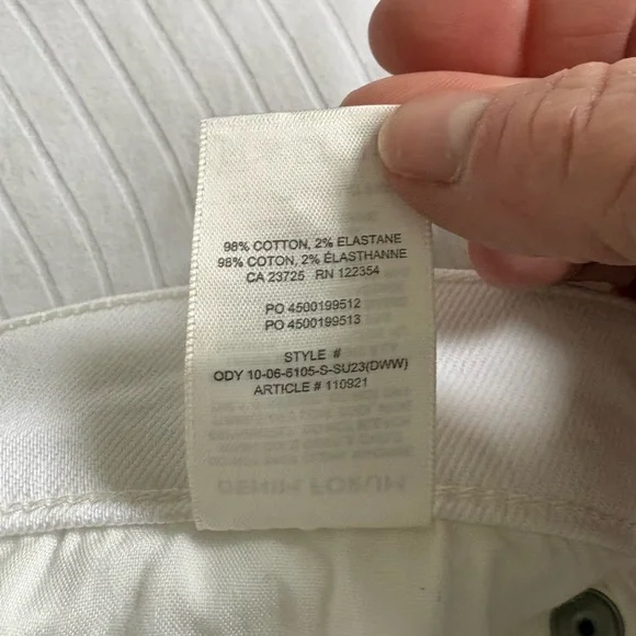 NWOT Denim Forum Arlo High Rise Straight Jeans White size 32 - Picture 10 of 13